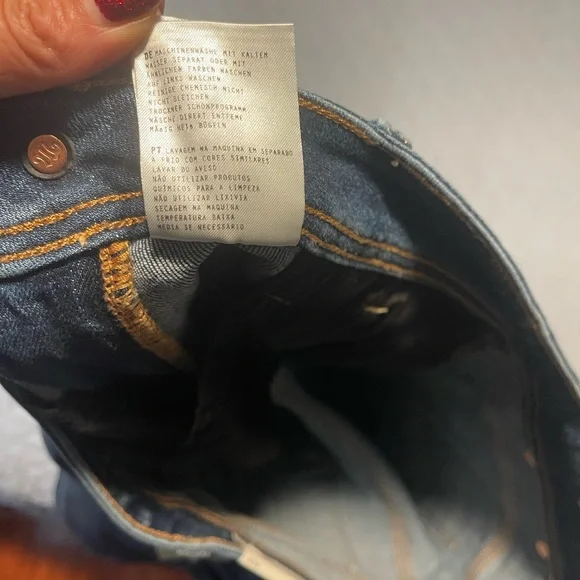 Miss Me Blue Straight Leg Jeans with Embroidered Fleur-de-Lis - Picture 8 of 13